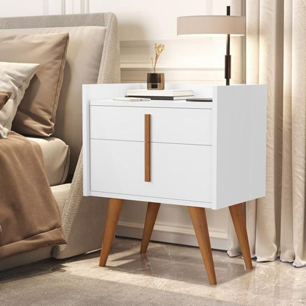 Mesa Cabeceira 1188 Plus Pés Palito Gaveta E Porta Cores
