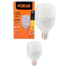 Kit 2 Lâmpada Led Alta Potência 40w 3000k E-27 Bivolt Foxlux