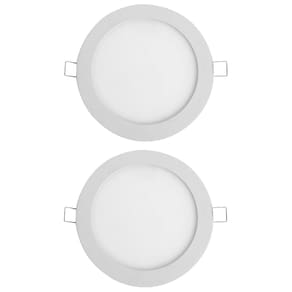 Kit 2 Painel Led Redondo Embutir 18W 6500K Bivolt Foxlux