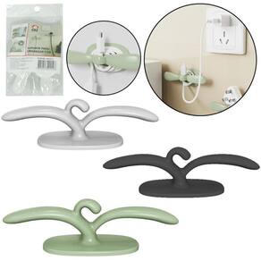 Organizador De Fios De Silicone Autoadesivo 2 Pecas 10,5X4X3