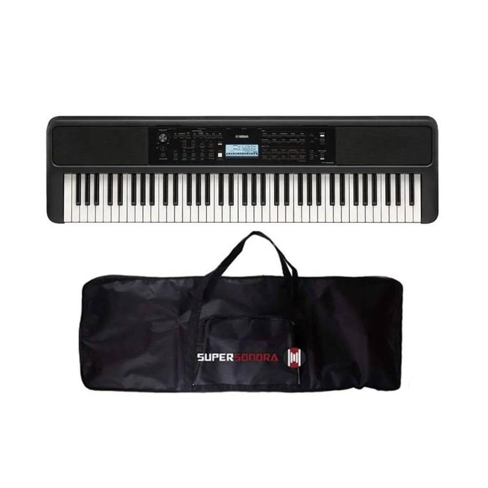 Teclado Yamaha PSR-EW320 Portátil Preto + Capa