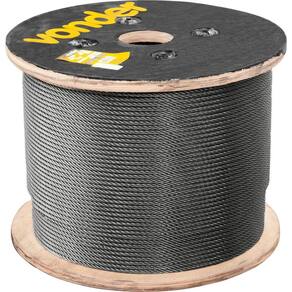 Cabo Aço Af 5/16 Alma De Fibra 6X25F Polido Com 100M Vonder