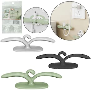 Organizador De Fios De Silicone Autoadesivo 2 Pecas 10,5X4X3