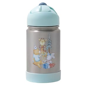 Garrafa Flip Térmica Infantil Festa na Floresta com Alça de Silicone - Bup Baby
