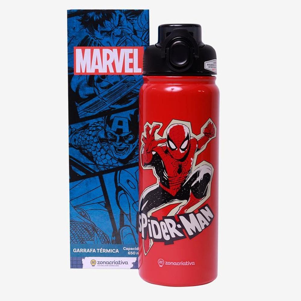 Garrafa Termica Galaxy 650Ml Spider Man  Zc
