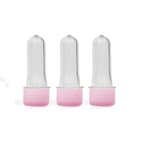 10 Mini Tubete Tampa Rosa 8Cm Acrílico P Personalizar Festa