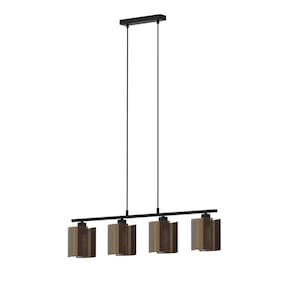 Lustre Pendente Luminaria 4 Cores 40W Branco Quente 87Cm
