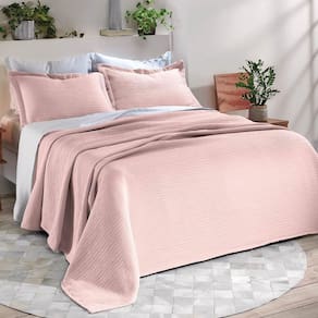 Colcha Solteiro Dohler Rosa 2 Peças