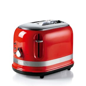 Torradeira Elétrica Ariete 149 Moderna Vermelha p/ 2 Fatias 6 Níveis de Tostagem 750W