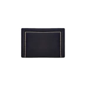 Cabeceira Estofada Reta Luxo Tachas - Solteiro Suede Preto