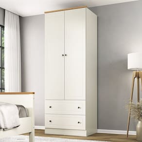 Guarda-roupa Casal 2 Portas 2 Gavetas Ananda Cabecasa Madeiramadeira OFFWHITE