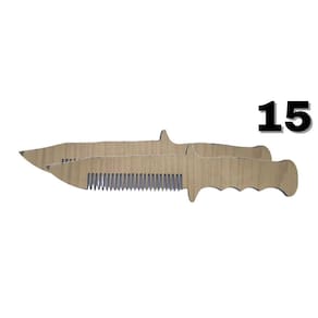 2 Pentes De Mdf Para Barba E Bigode Bege Modelo N15 Faca Mdf