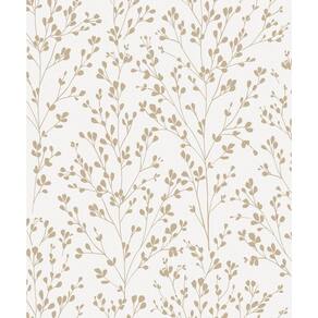 Papel De Parede Icon Folhagem Dourado A71401
