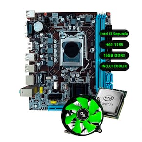 Kit Upgrade Intel I3 Segunda Placa Mãe H61 Ram 16GB DDR3