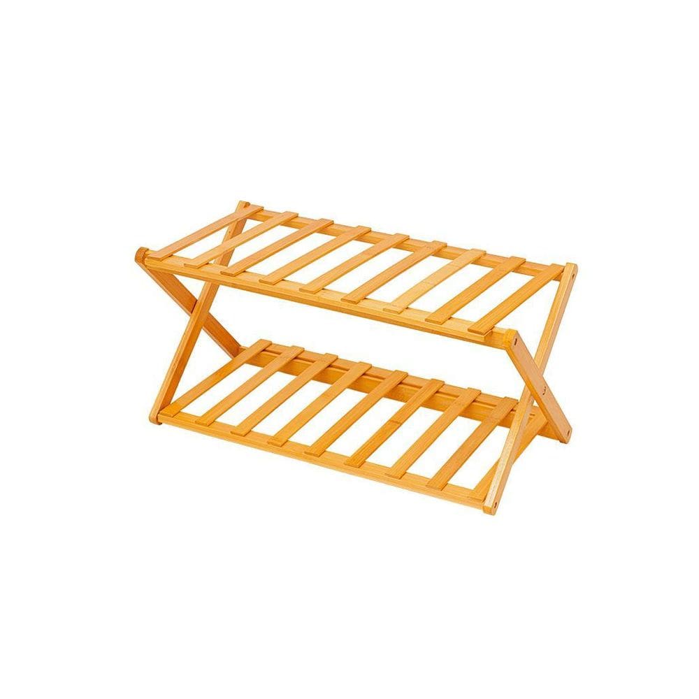 Rack De Sapatos Dobrável Bambu 50 Cm Mimo Style Bm22236