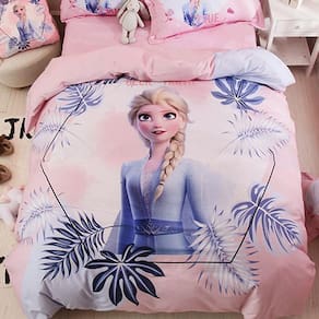 Jogo De Cama Solteiro King Infantil Frozen Rosa 4 Pç
