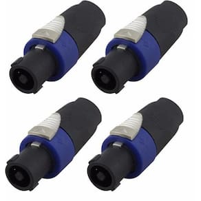 Kit 4 Conector Speakon Macho Linha 4 Vias Classe A Tipo