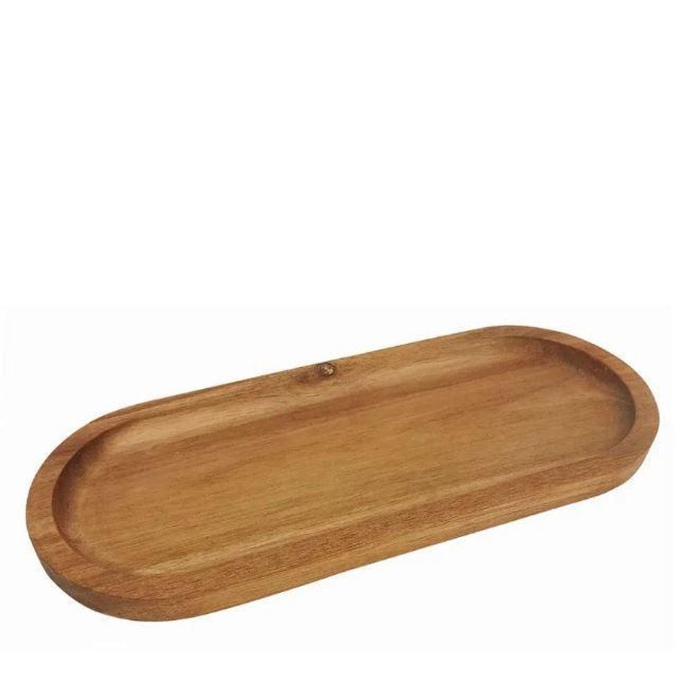 Bandeja Mimo Dm24036 Oval 40X30 Cm Acácia Marrom