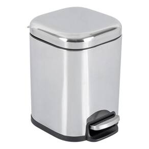 Lixeira Para Banheiro Metal Com Pedal 6L Prata - Sensea