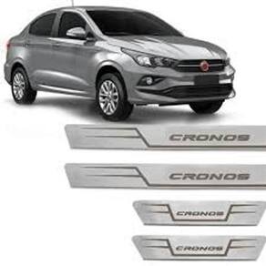 Soleira Baixo Relevo Em Aço Inox Fiat Cronos Todos Os Anos