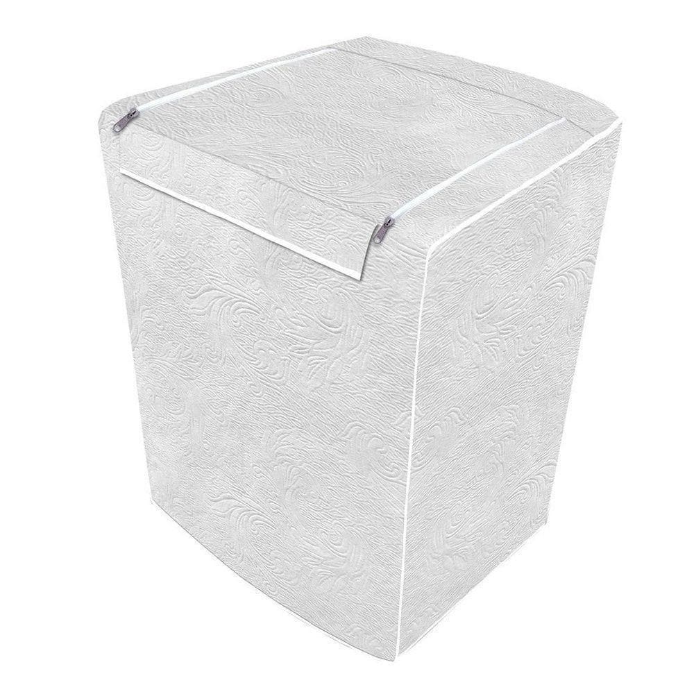 Capa Máquina De Lavar Com Zíper Branca Tamanho M