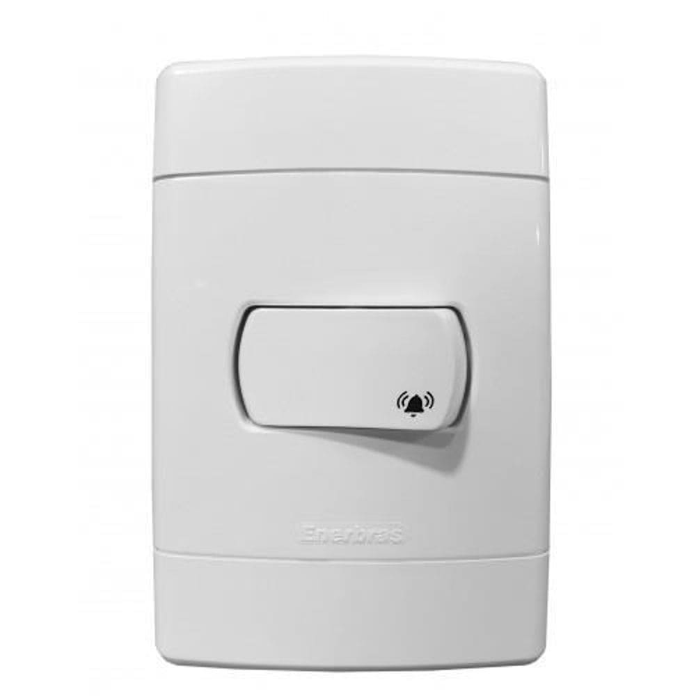 Cj Interruptor Pulsador Campainha 4X2 Enerbras Neo Sottile