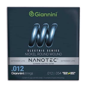 Encordoamento Giannini Nickel Nanotec Guitarra .012 Geegst12