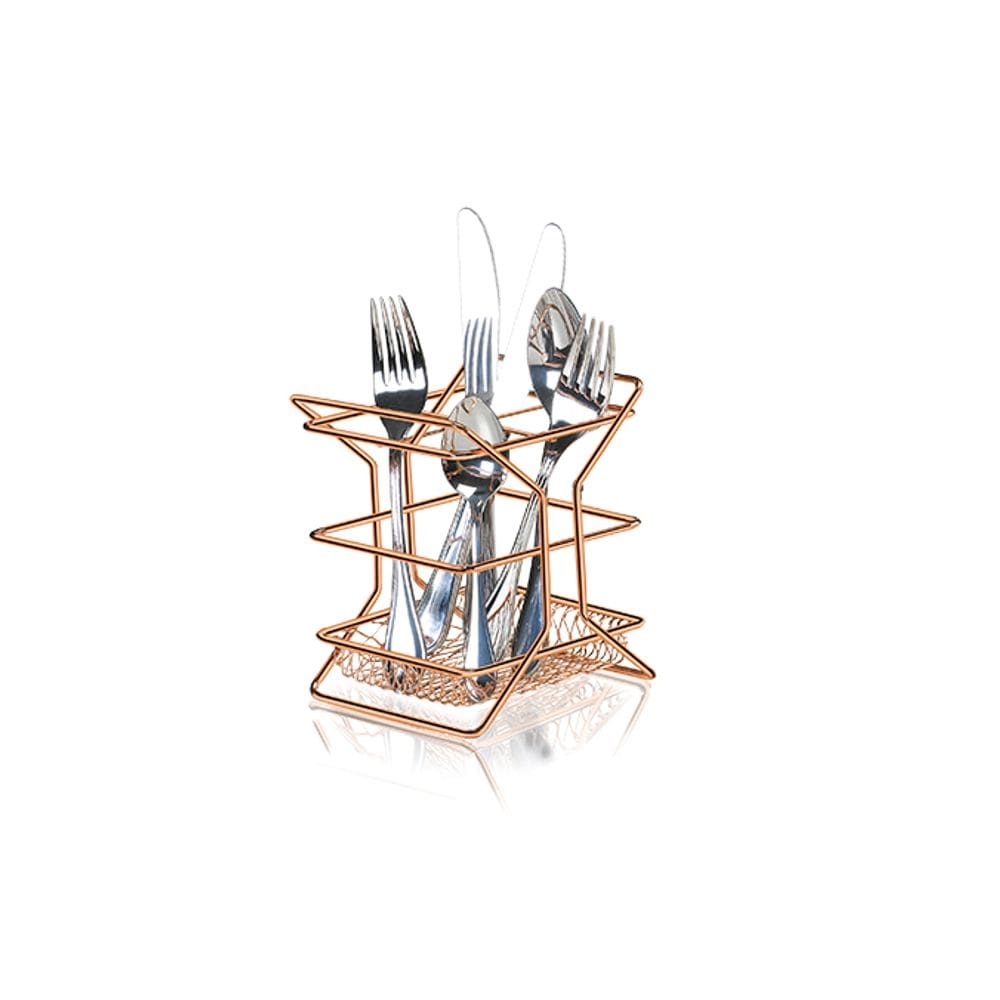 Porta talher com divisoria art cook rose gold