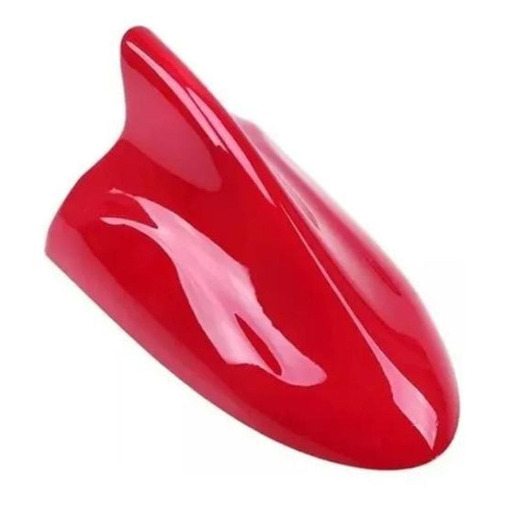 Antena Shark Tubarão Receptiva Am/Fm Universal Vermelha