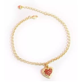 Pulseira Love Amor Coração Folheado a Ouro 18k