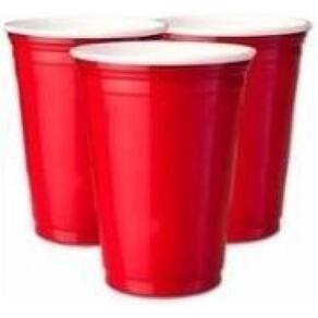 Copo Americano Descartável Shot Tequila 30Ml Vermelho-150Un