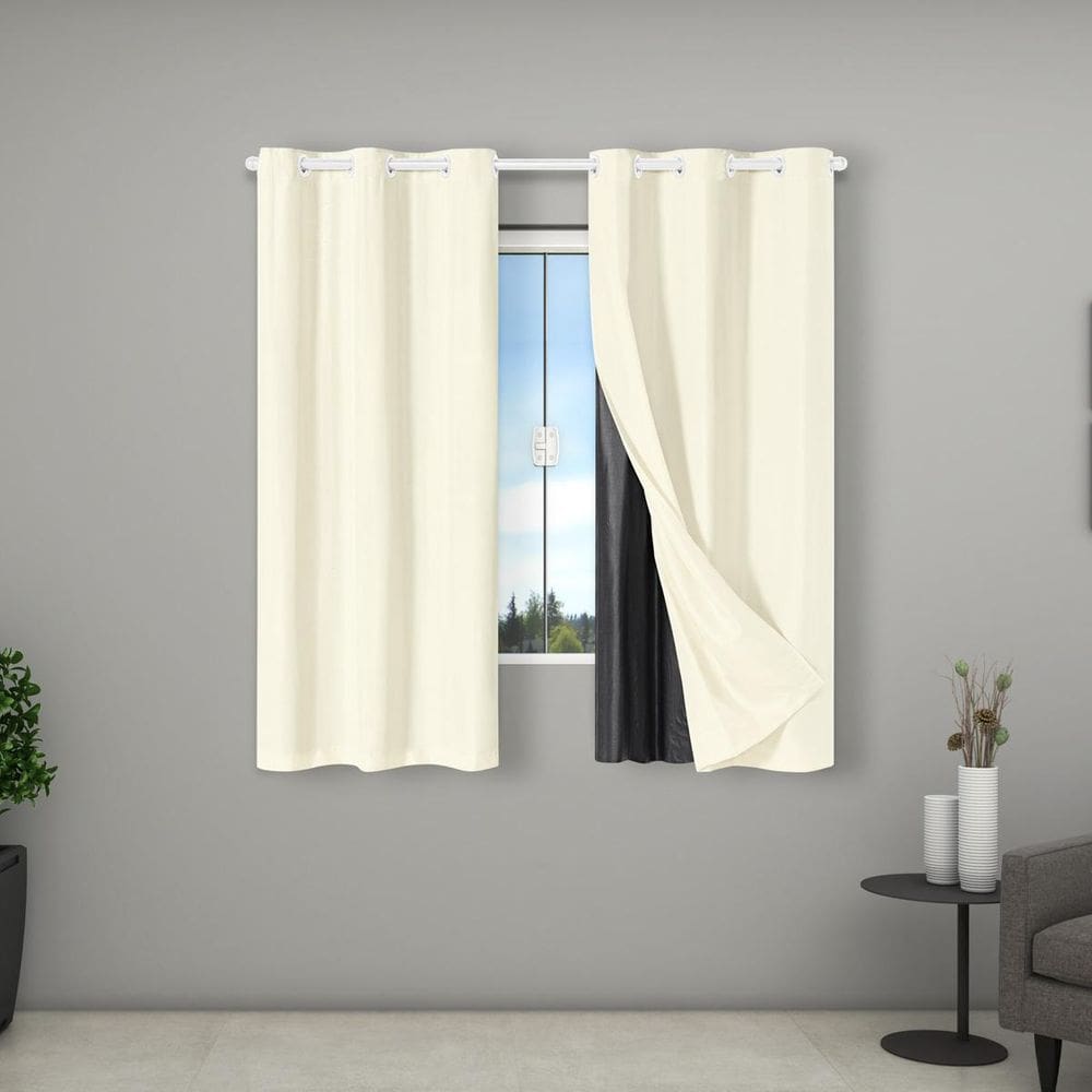 Cortina 100 % Blackout Pvc Tecido 2,00 X 1,40 Janela Marfim