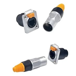 Conector RJ45 à Prova d`Água IP65 8 Pinos Macho/Fêmea