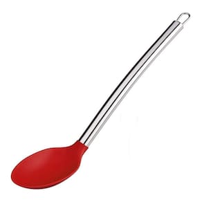 Colher Para Arroz Silicone E Cabo Inox Mimo - Vermelha