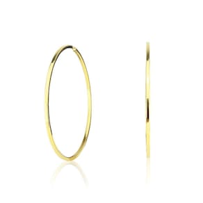 Brinco Argola Fio 3,5 Cm Ouro 18K