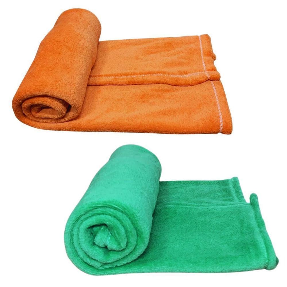 Kit 2 Mantas Pet Cor Laranja E Verde