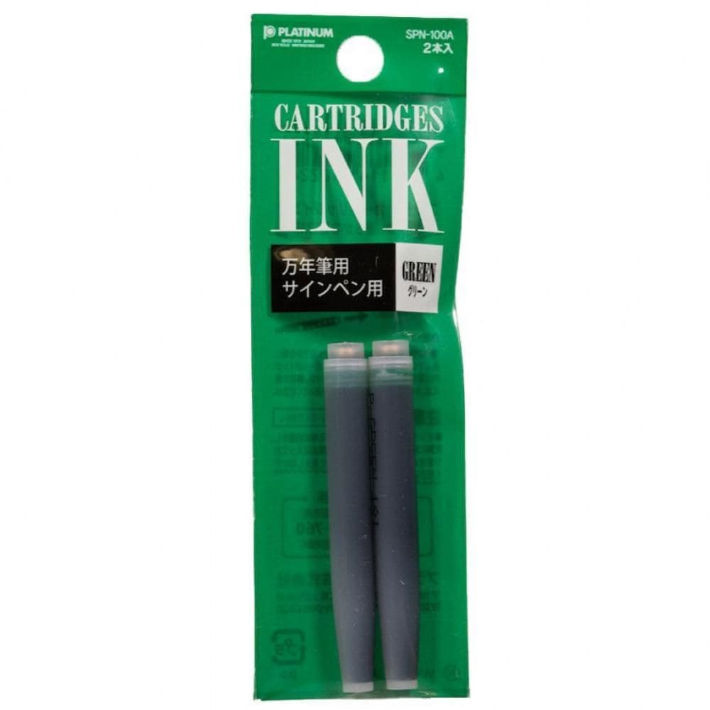 Cartucho Para Caneta Tinteiro Platinum Green Com 2 Unid.