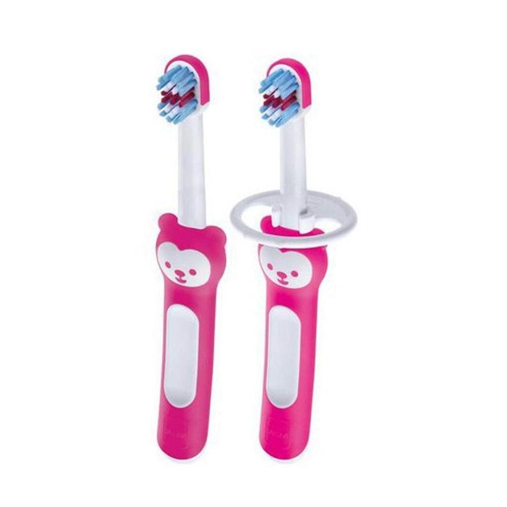 Kit 2Uni. Escova Dental Baby`S Brush 6+M - Rosa - Mam