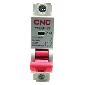Disjuntor YCB6H-63 Unipolar Curva C 16A CNC - 230/400V