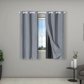 Cortina 100 % Blackout Pvc Tecido 2,00M X 1,40M Janela Cinza