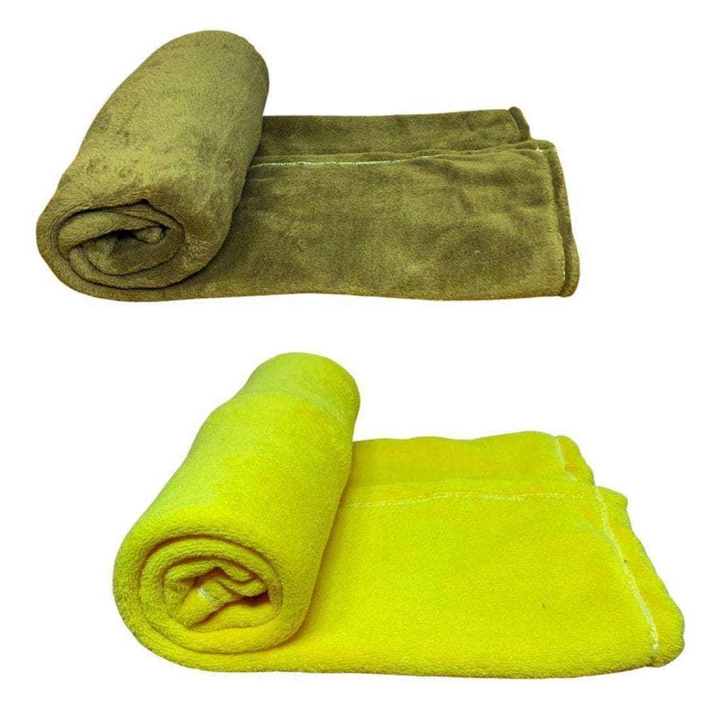 Kit 2 Mantas Pet Cor Marrom E Amarela