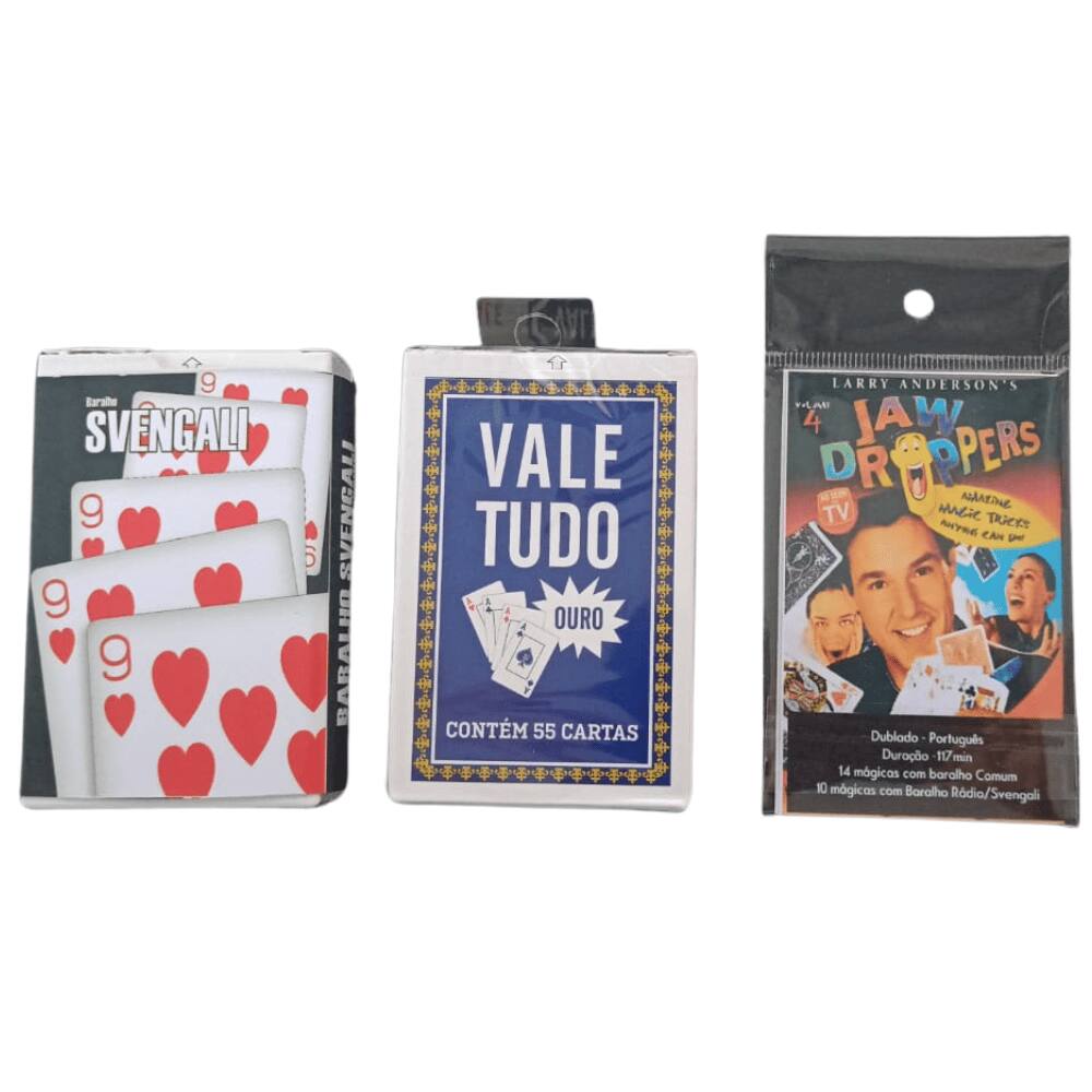 Kit 24 Mágicas Cartomagia com 2 Baralhos R+