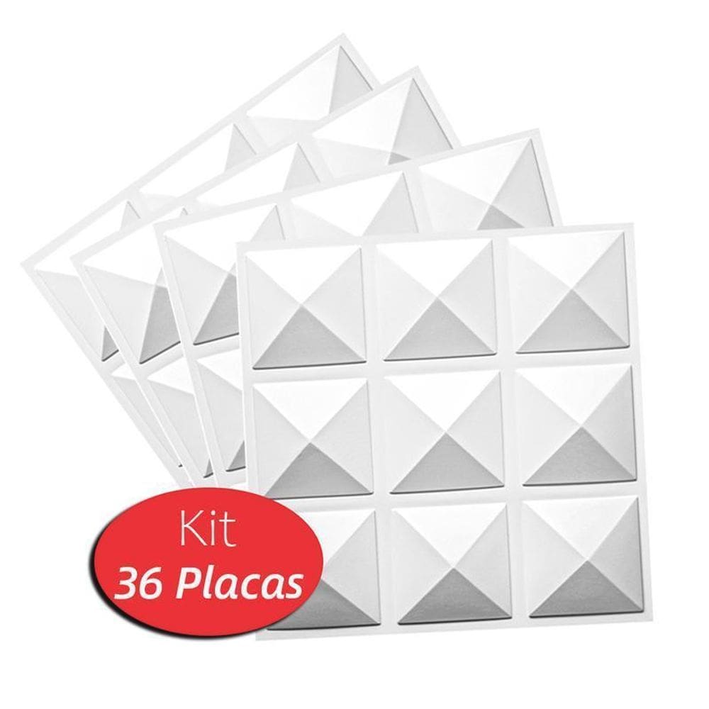 36 Placas Decorativas 3D Revestimentos Parede 50X50Cm Prisma