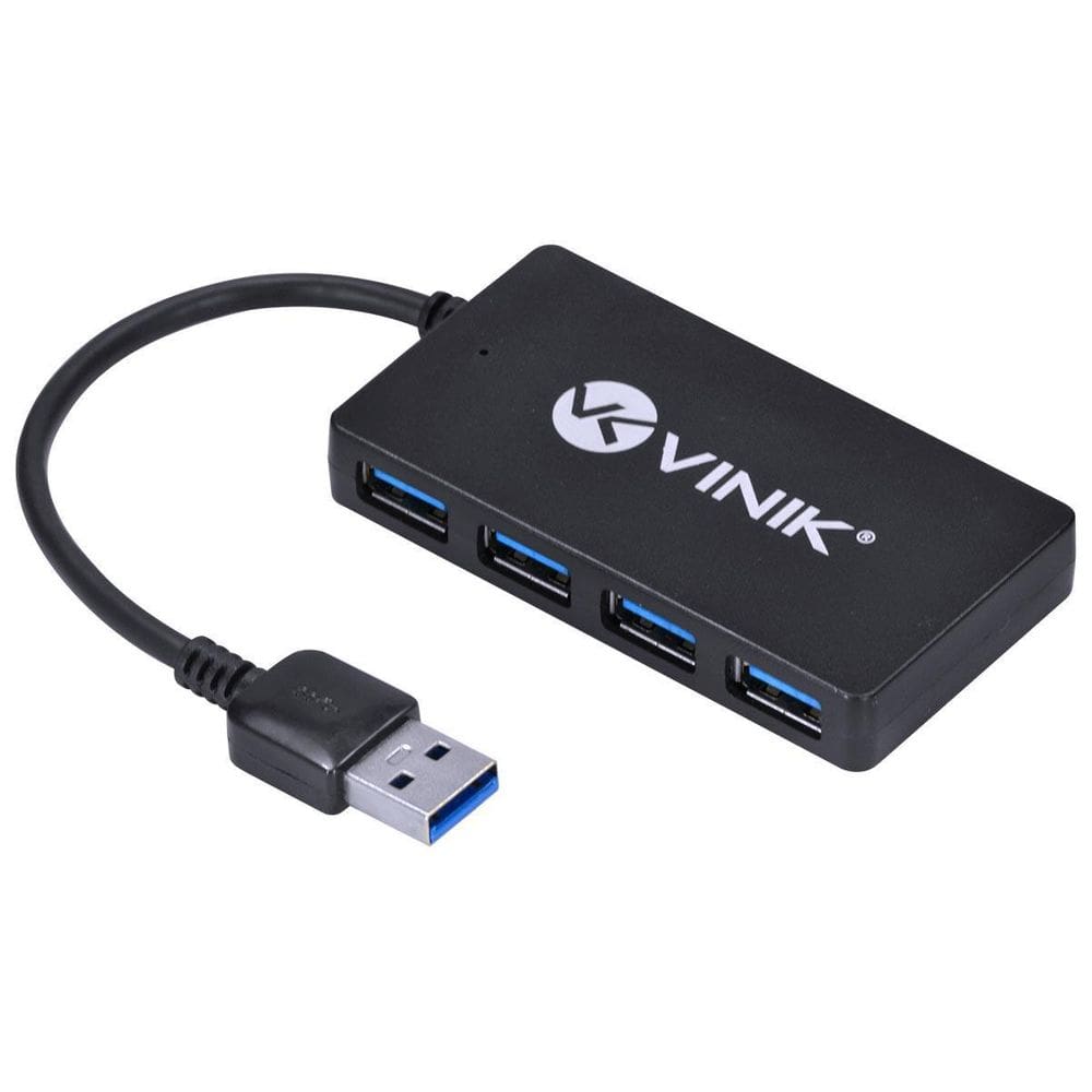 Hub USB 3.0 com 4 Portas e Cabo de 15cm - Carregamento 5Gbps