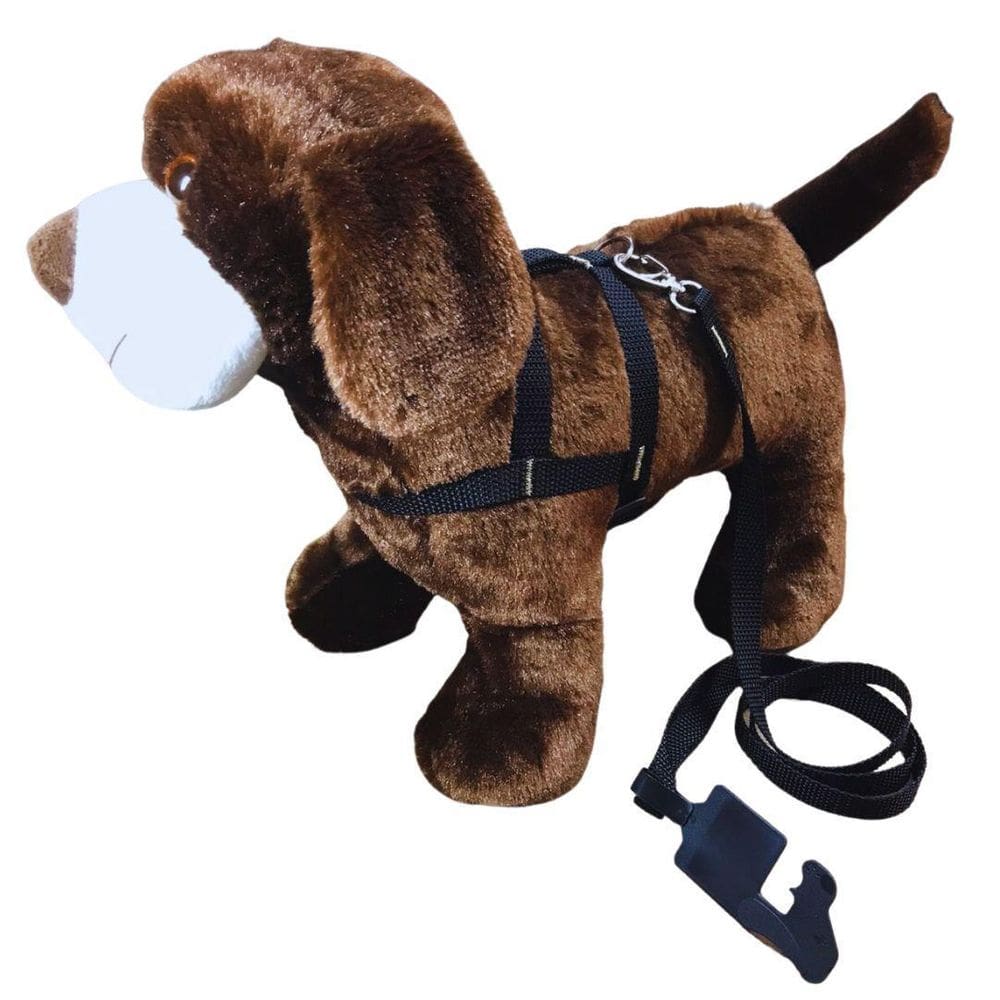 Peitoral para cachorro nylon 15mm - cinza nº 2 - com guia