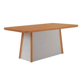 Mesa de Jantar Diane 180cm Tampo Mdf Canto Copo Moderna Mobília