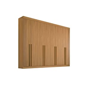 Guarda Roupa Casal 8 Portas 8 Gavetas - Daymont Ripado-Cinamomo - Móveis D`Doro