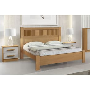 Cama Casal Moderna Ripada - Primícia Plus - Móveis D`Doro