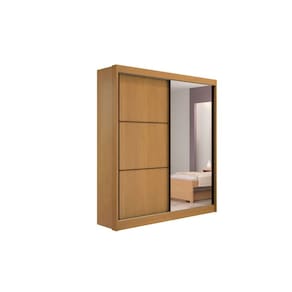Guarda Roupa Solteiro 2 Portas 3 Gavetas - Atenas-Cinamomo - Móveis D`Doro