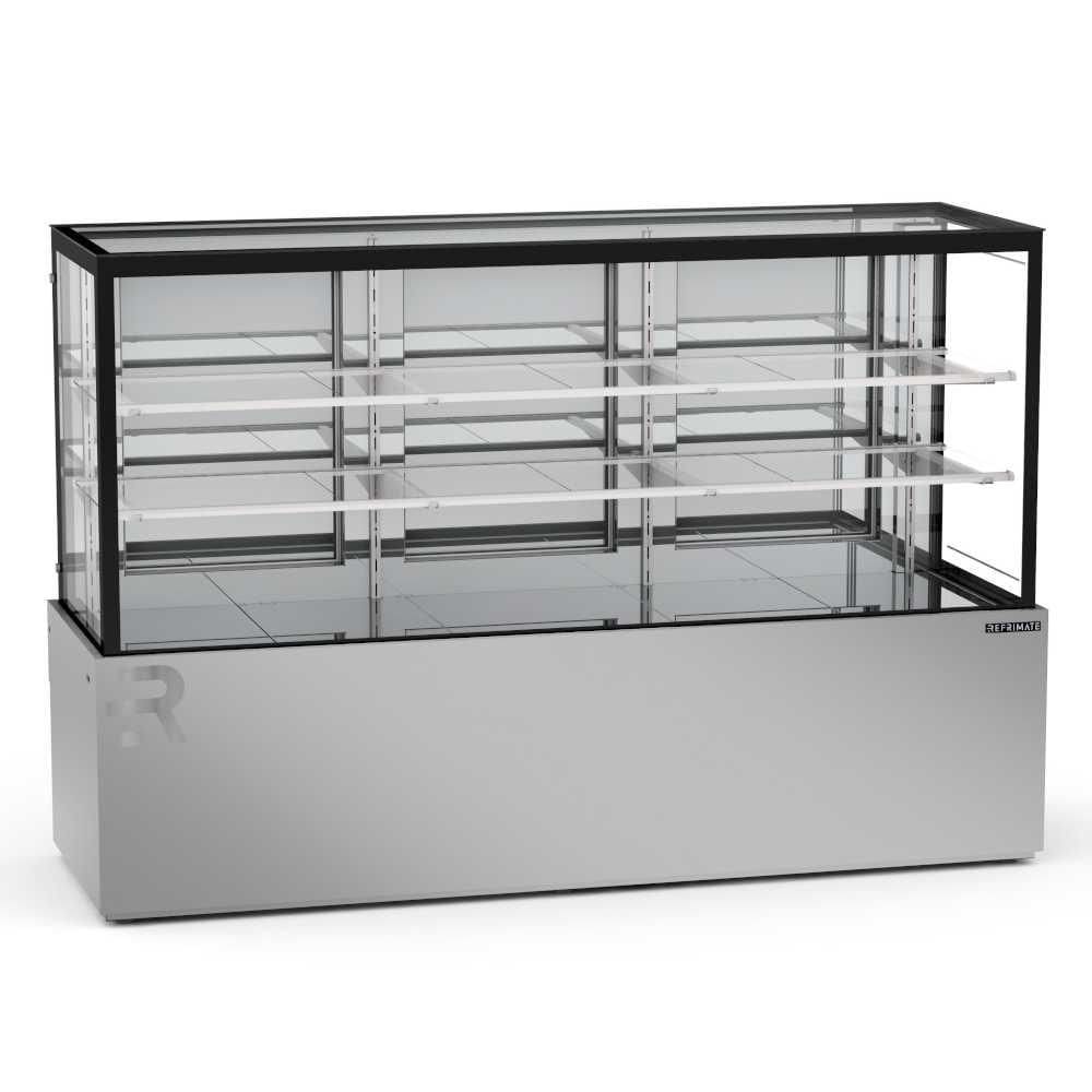 Vitrine Seca 1,90 Metros 2 Prateleiras Titanium Premium Inox VTPRS1900 2P 220V - Refrimate